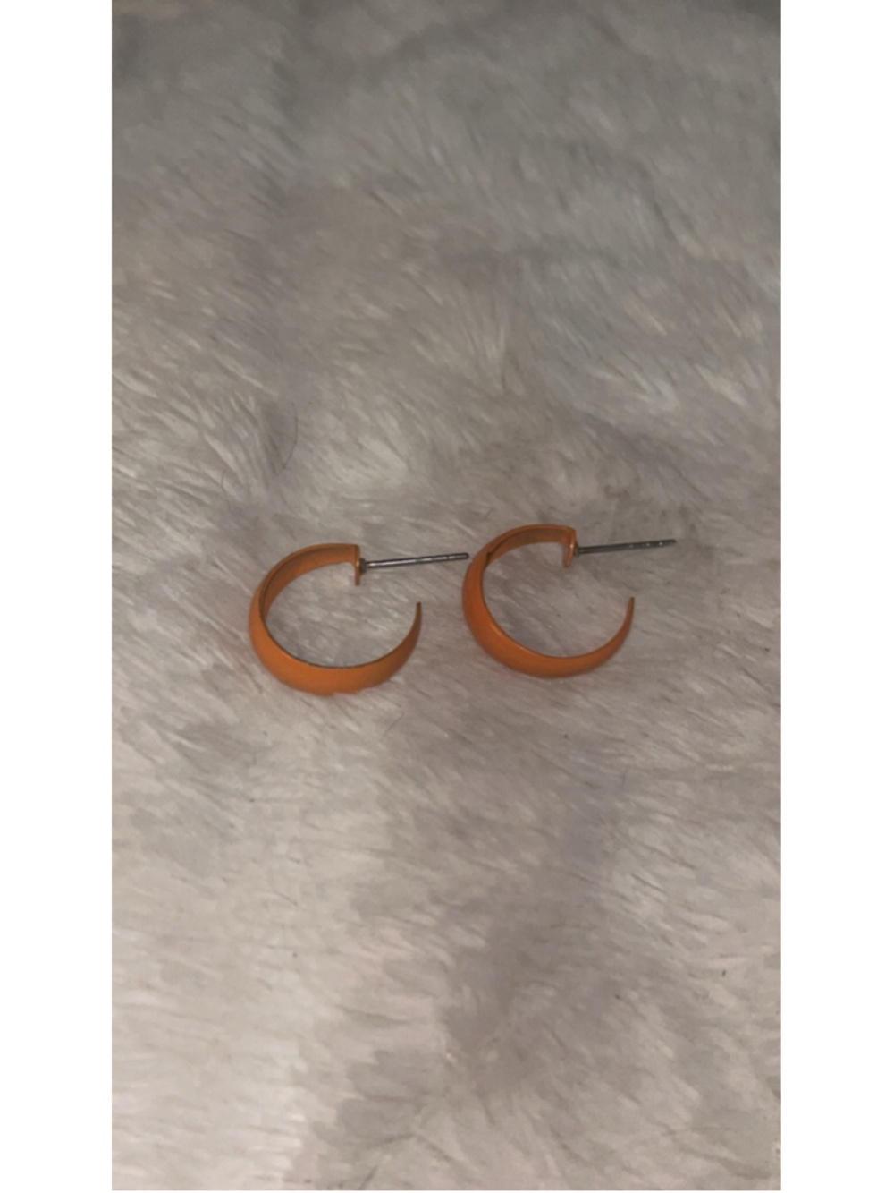 Women's Unbranded Orange Hoop Earrings One Size